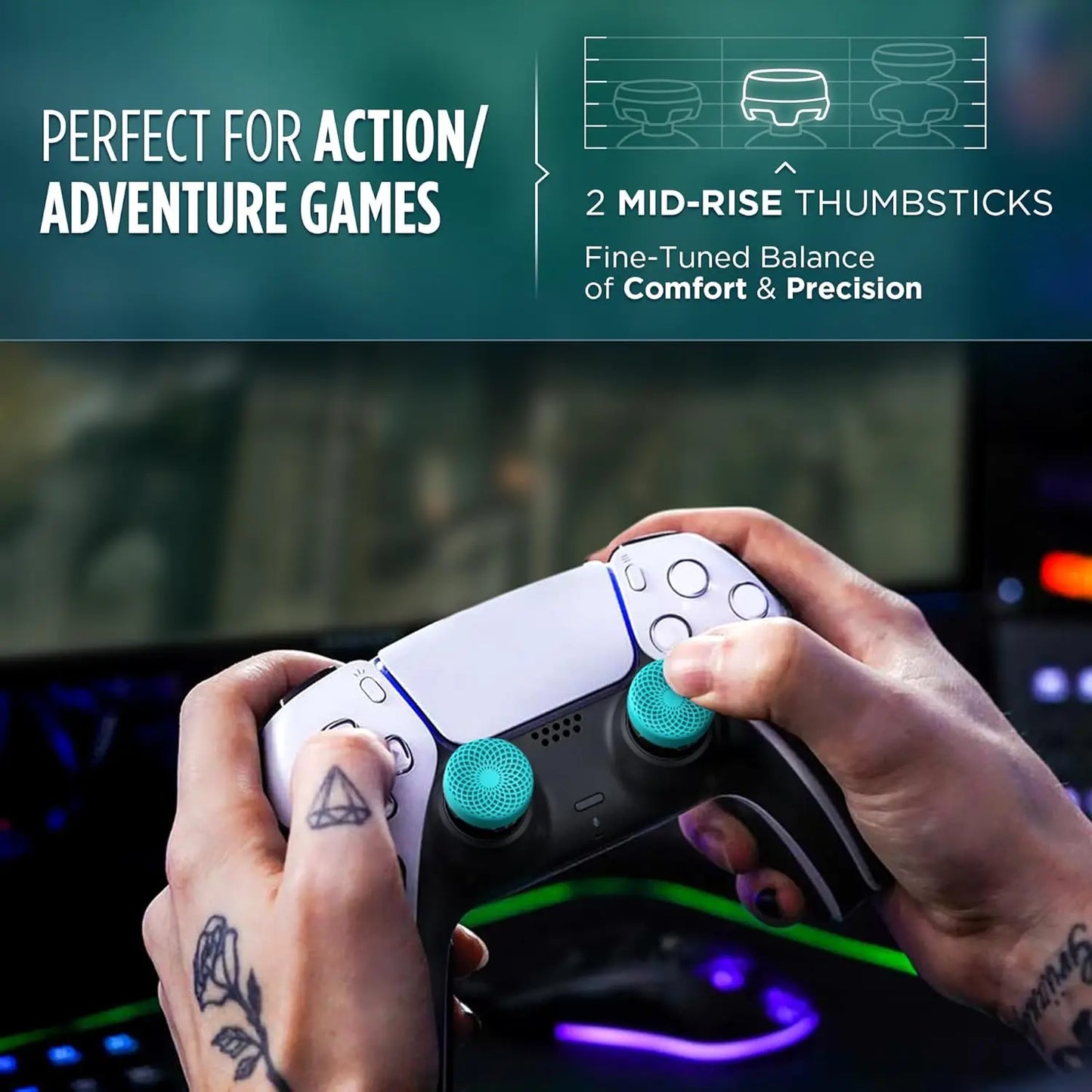 freek galaxy High-Rise Performance Analog Stick for PS4 PS5 Galaxy Joystick High-Rise Performance Analog Stick Controller