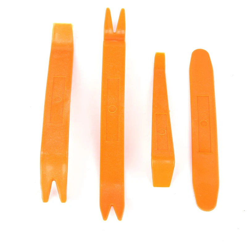 4X CAR TRIM REMOVAL TOOL KIT PANEL DOOR PRY DASH PLASTIC INTERIOR RADIO CLIP SET