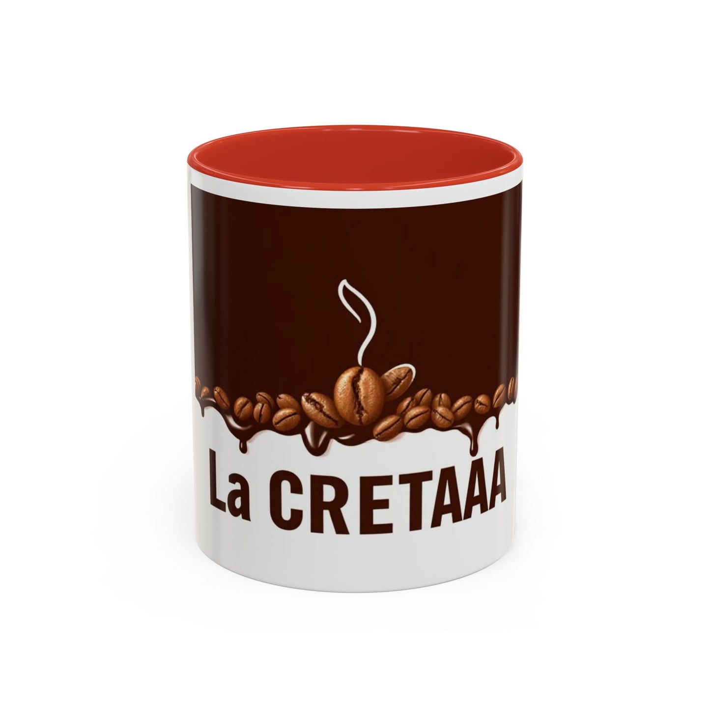 Coffee Lover's Accent Mug with La CRETAA, Unique Gift, Personalized Drinkware, Café Style, Housewarming Present, Coffee Addict Must-Have