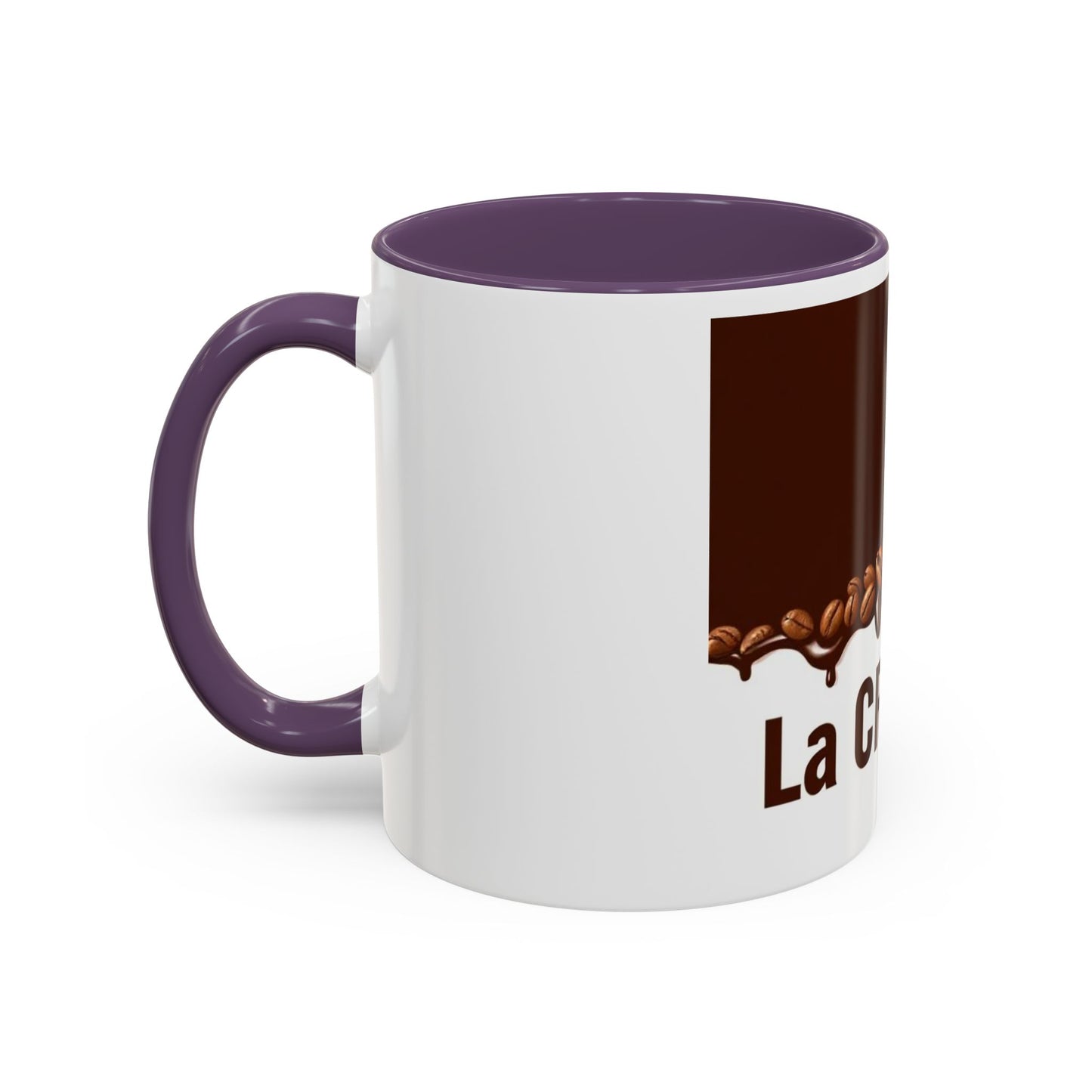 Coffee Lover's Accent Mug with La CRETAA, Unique Gift, Personalized Drinkware, Café Style, Housewarming Present, Coffee Addict Must-Have