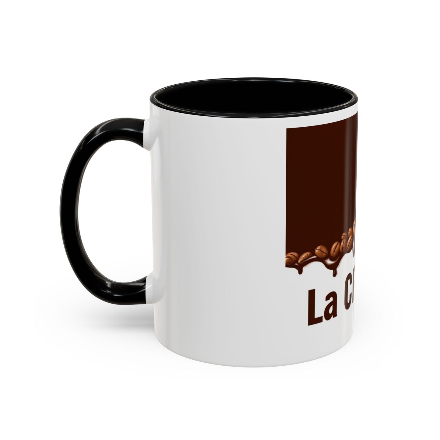 Coffee Lover's Accent Mug with La CRETAA, Unique Gift, Personalized Drinkware, Café Style, Housewarming Present, Coffee Addict Must-Have