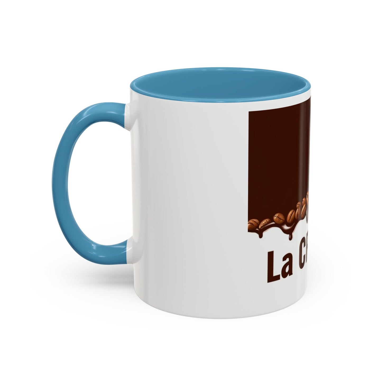 Coffee Lover's Accent Mug with La CRETAA, Unique Gift, Personalized Drinkware, Café Style, Housewarming Present, Coffee Addict Must-Have