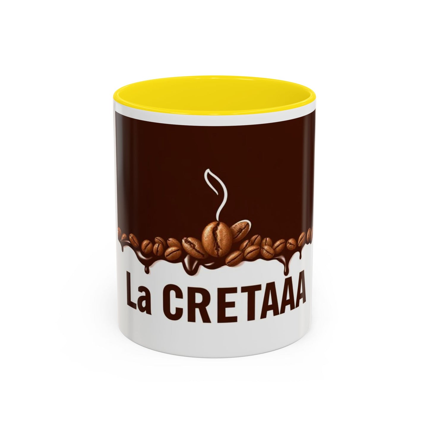 Coffee Lover's Accent Mug with La CRETAA, Unique Gift, Personalized Drinkware, Café Style, Housewarming Present, Coffee Addict Must-Have