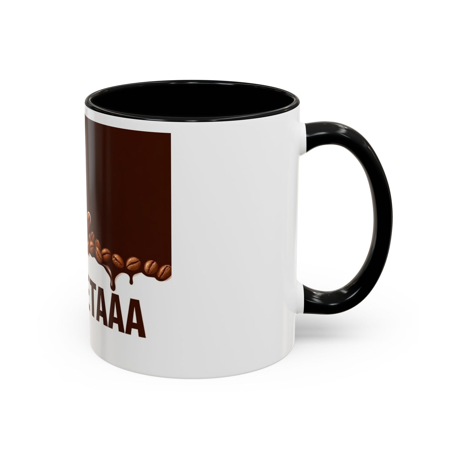 Coffee Lover's Accent Mug with La CRETAA, Unique Gift, Personalized Drinkware, Café Style, Housewarming Present, Coffee Addict Must-Have