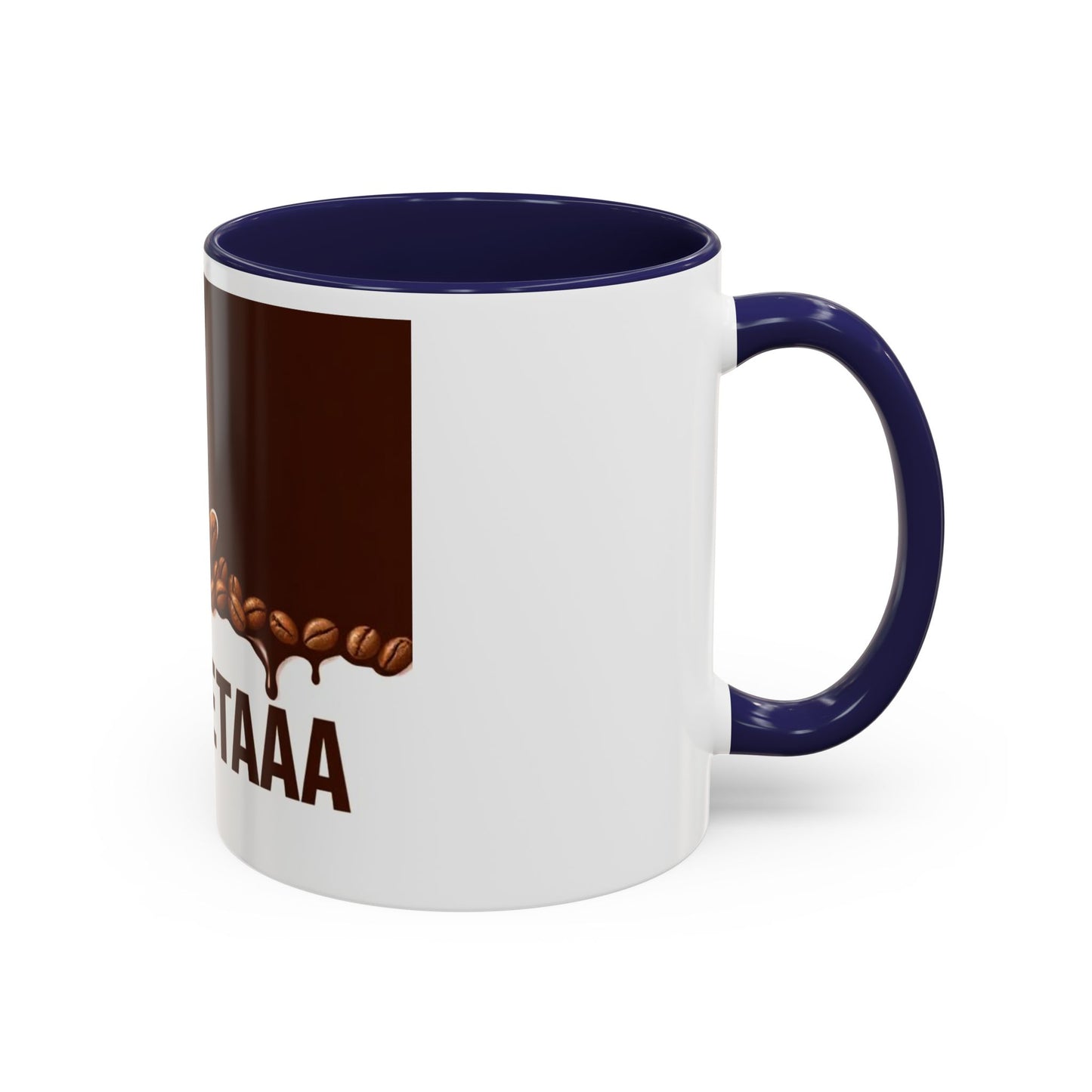 Coffee Lover's Accent Mug with La CRETAA, Unique Gift, Personalized Drinkware, Café Style, Housewarming Present, Coffee Addict Must-Have
