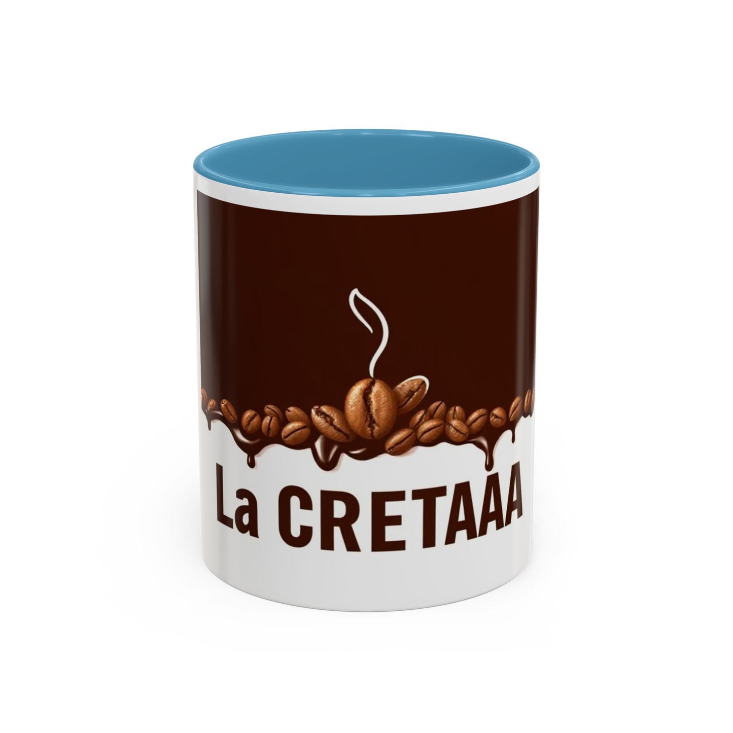 Coffee Lover's Accent Mug with La CRETAA, Unique Gift, Personalized Drinkware, Café Style, Housewarming Present, Coffee Addict Must-Have