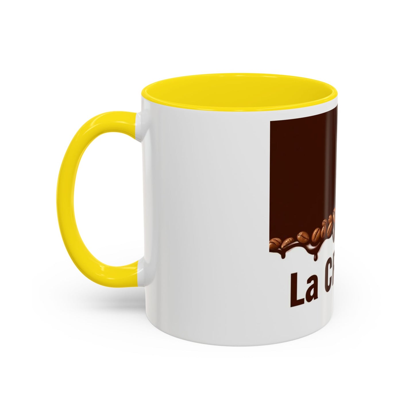 Coffee Lover's Accent Mug with La CRETAA, Unique Gift, Personalized Drinkware, Café Style, Housewarming Present, Coffee Addict Must-Have