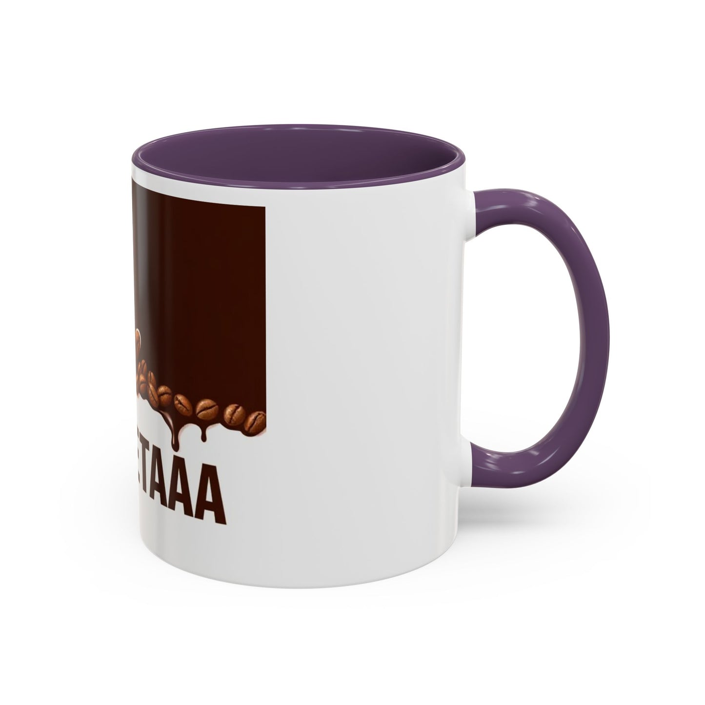 Coffee Lover's Accent Mug with La CRETAA, Unique Gift, Personalized Drinkware, Café Style, Housewarming Present, Coffee Addict Must-Have