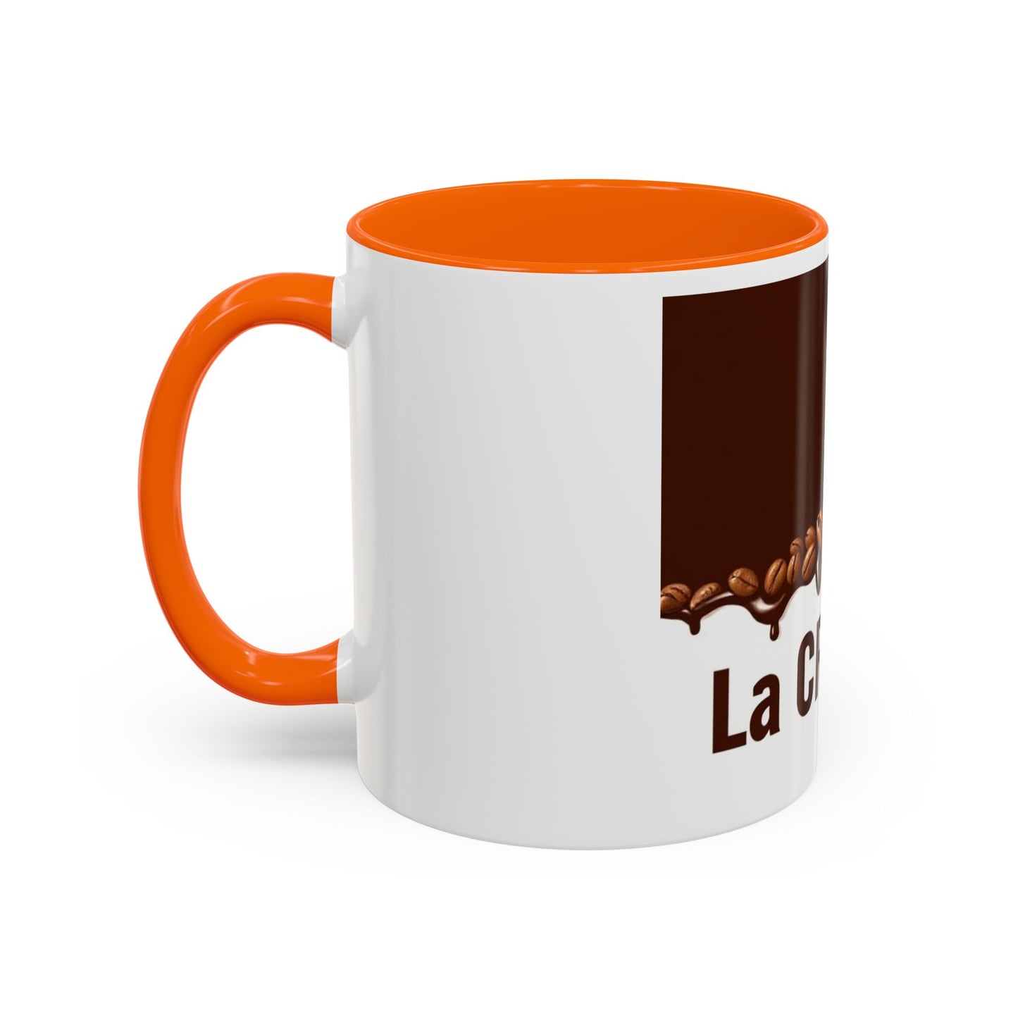 Coffee Lover's Accent Mug with La CRETAA, Unique Gift, Personalized Drinkware, Café Style, Housewarming Present, Coffee Addict Must-Have
