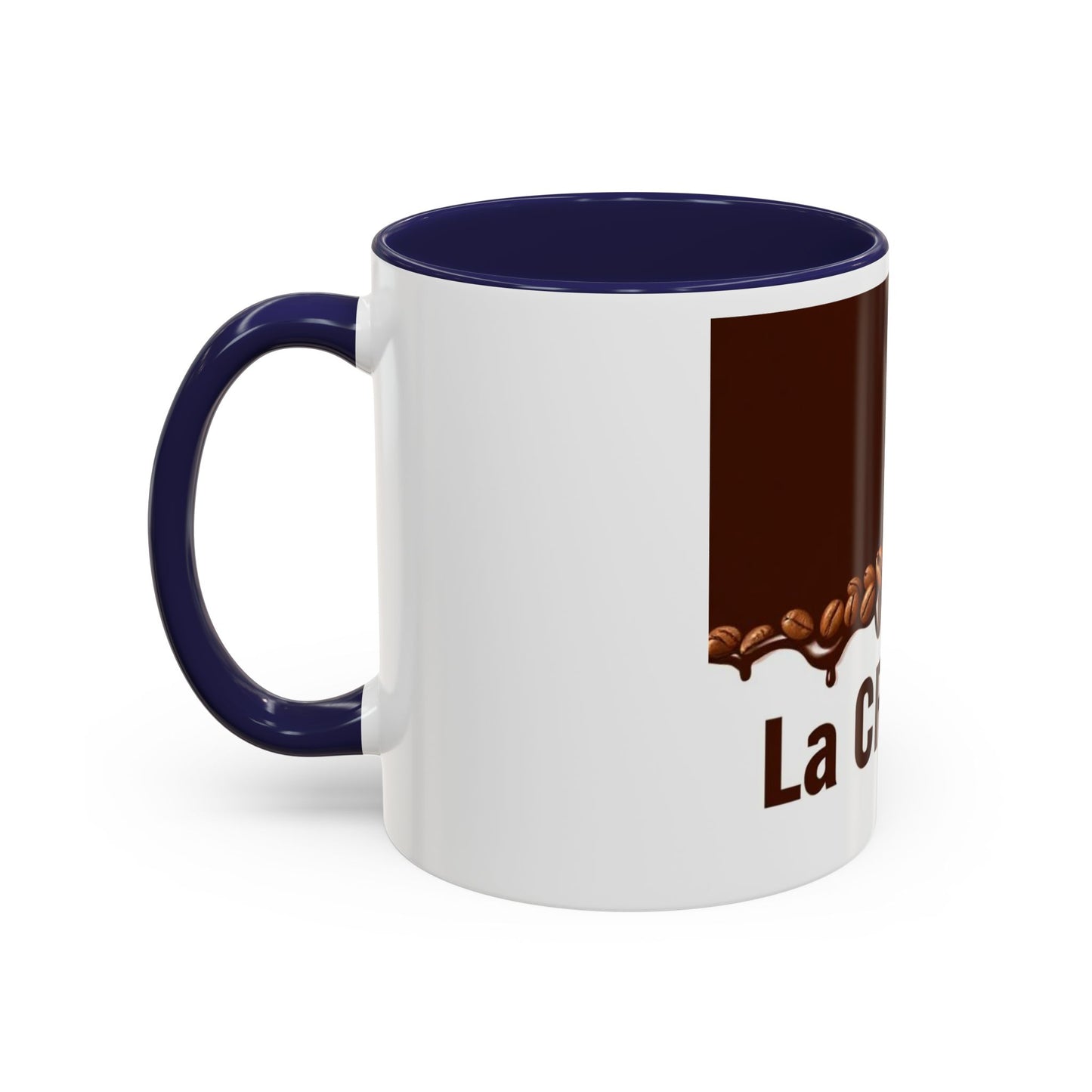 Coffee Lover's Accent Mug with La CRETAA, Unique Gift, Personalized Drinkware, Café Style, Housewarming Present, Coffee Addict Must-Have