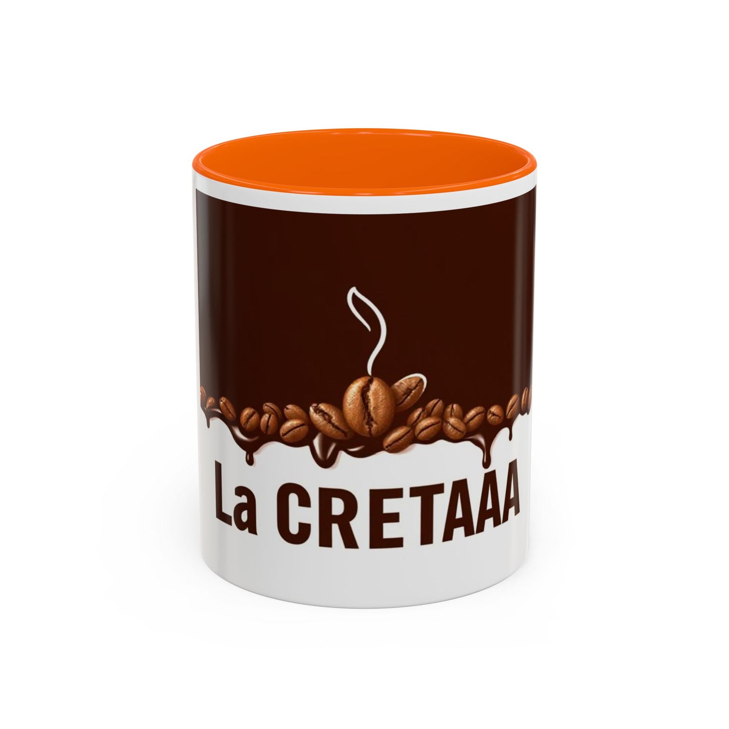 Coffee Lover's Accent Mug with La CRETAA, Unique Gift, Personalized Drinkware, Café Style, Housewarming Present, Coffee Addict Must-Have