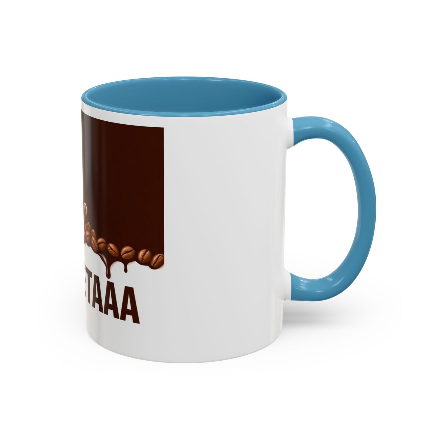 Coffee Lover's Accent Mug with La CRETAA, Unique Gift, Personalized Drinkware, Café Style, Housewarming Present, Coffee Addict Must-Have