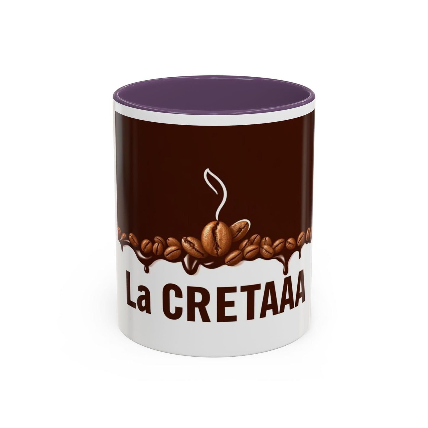 Coffee Lover's Accent Mug with La CRETAA, Unique Gift, Personalized Drinkware, Café Style, Housewarming Present, Coffee Addict Must-Have