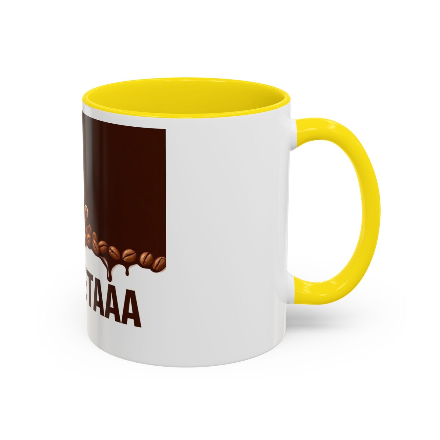 Coffee Lover's Accent Mug with La CRETAA, Unique Gift, Personalized Drinkware, Café Style, Housewarming Present, Coffee Addict Must-Have