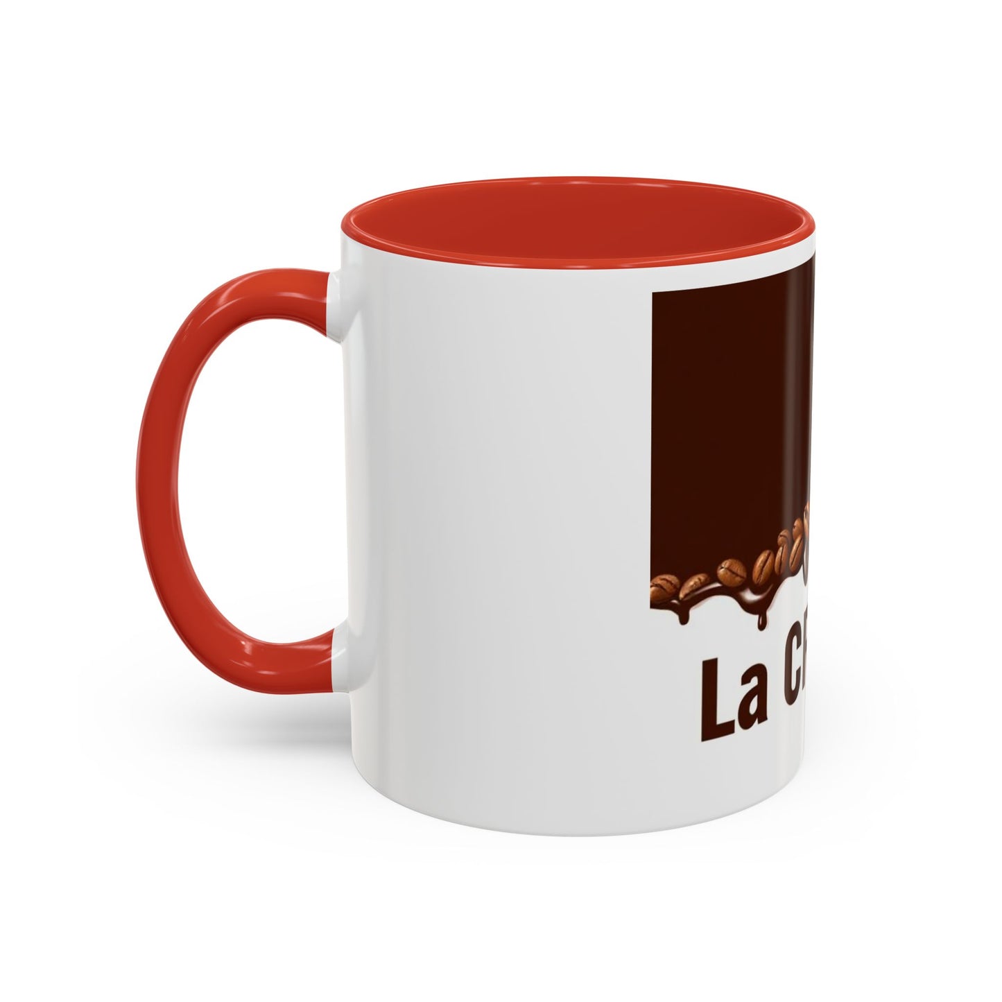 Coffee Lover's Accent Mug with La CRETAA, Unique Gift, Personalized Drinkware, Café Style, Housewarming Present, Coffee Addict Must-Have