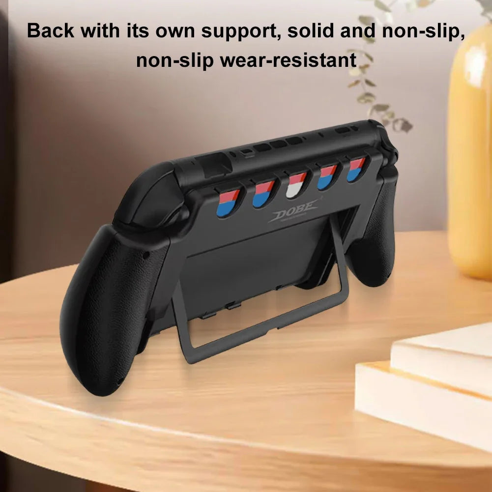 For Nintendo for Switch 2 Grip with Stand Comfortable & Ergonomic Grip Holder 5 Game Slots Grip Holder Handle Controller Holder