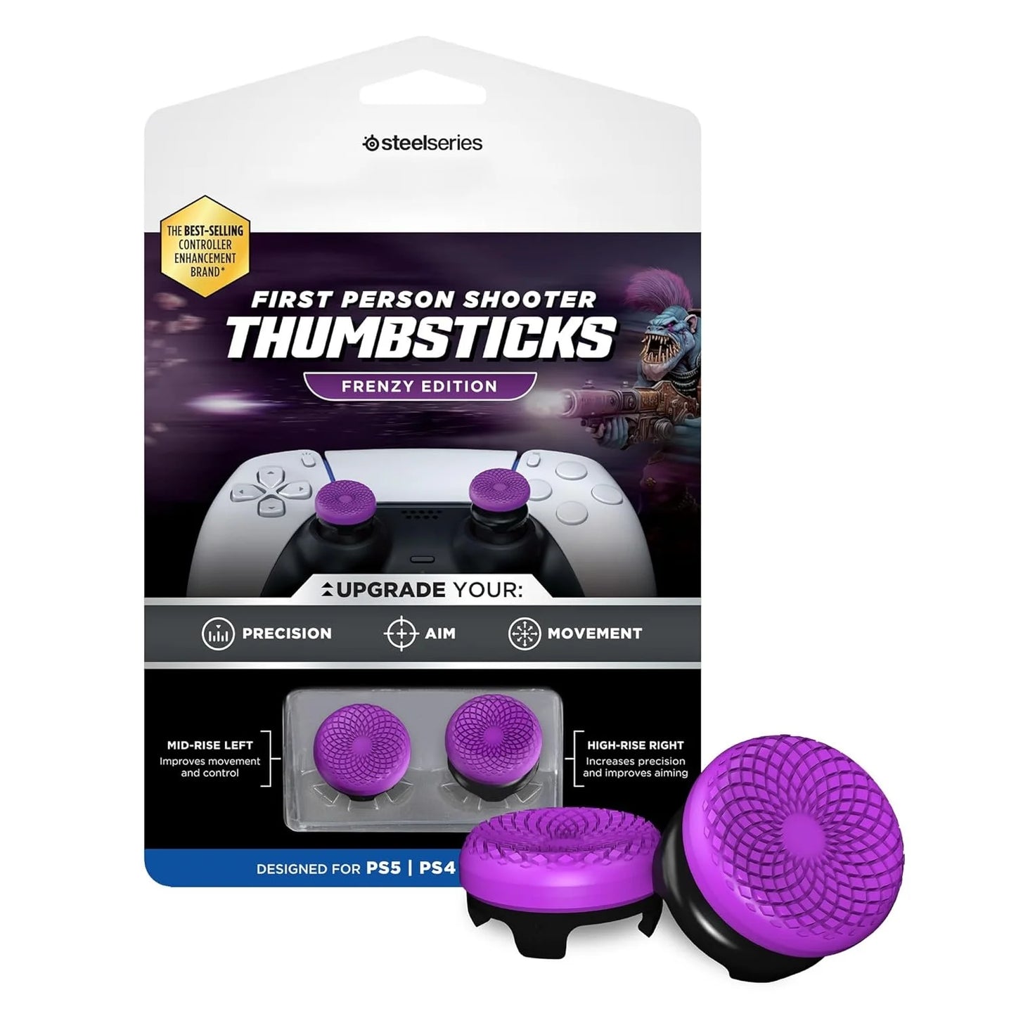 Freek Galaxy FPS For PS4 High-Rise Analog Stick PS5 Joystick Controller Performance Command Stick Game Silicone Cap
