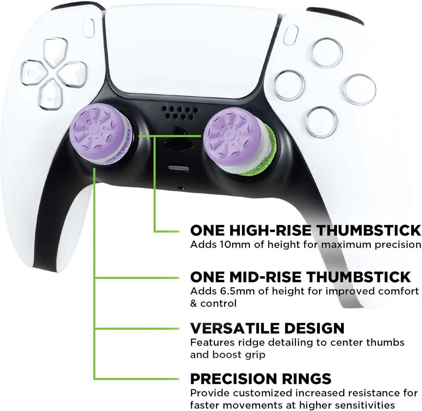 Freek Galaxy FPS For PS4 High-Rise Analog Stick PS5 Joystick Controller Performance Command Stick Game Silicone Cap