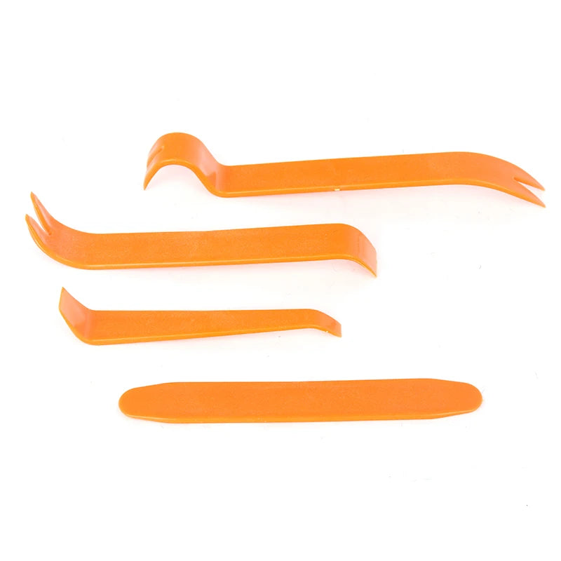 4X CAR TRIM REMOVAL TOOL KIT PANEL DOOR PRY DASH PLASTIC INTERIOR RADIO CLIP SET