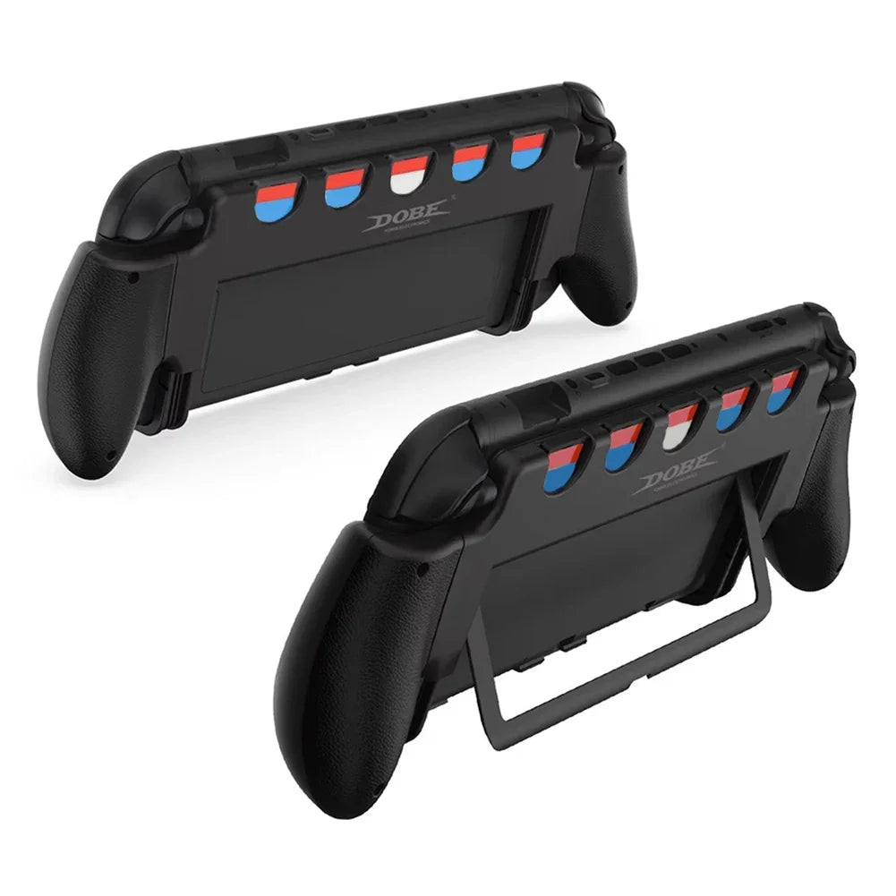 For Nintendo for Switch 2 Grip with Stand Comfortable & Ergonomic Grip Holder 5 Game Slots Grip Holder Handle Controller Holder