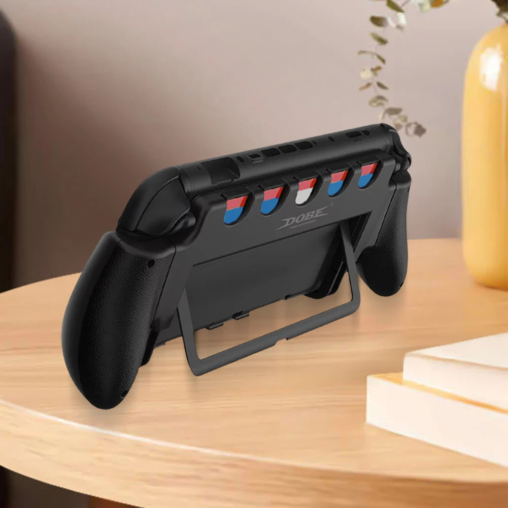 For Nintendo for Switch 2 Grip with Stand Comfortable & Ergonomic Grip Holder 5 Game Slots Grip Holder Handle Controller Holder